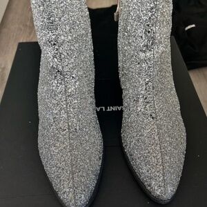 Saint Laurent Glitter Boot Size 7